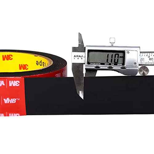 3M Double Sided Mounting Tape, 3M5952 Heavy Duty VHB Foam Adhesive 1/4" x15.4 FT for Indoor Outdoor, LED Strip Lights, Automotive Trim & Home Office D?cor, Waterproof & Industrial Grade