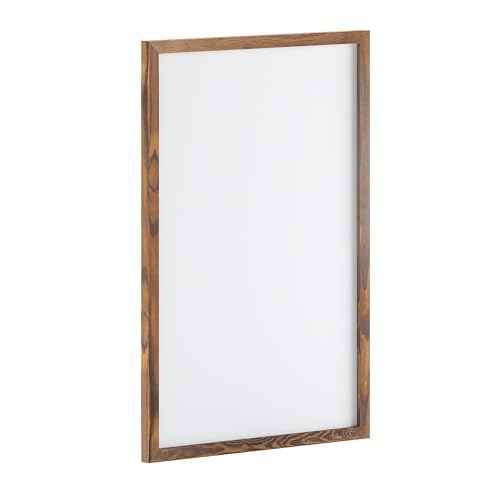 Flash Furniture Bristol Wall Mount White Board, Included Dry Erase Marker, 4 Magnets, Eraser, Commercial Grade for Home or Business, 24" x 36", Torched Brown