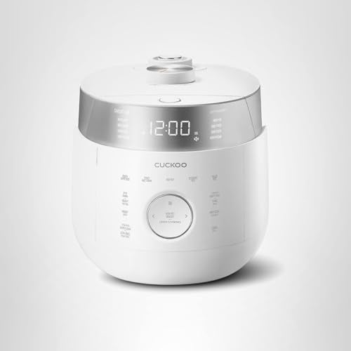 CUCKOO Twin Pressure Rice Cooker 6-Cup Uncooked / 12-Cup Cooked with Induction Heating Technology, 20 Menu Modes with Voice Guide, Versatile Rice Maker Multi-Cooker & Pressure Cooker (CRP-LHTR0609FW)
