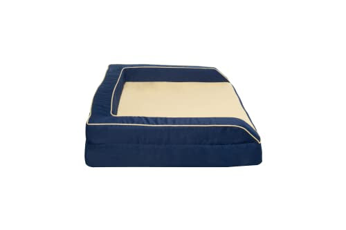 Wag Premium Pet Dog Bed | Multi Layer Construction with Cooling Energy Gel and Copper Infusion | Machine Washable Cover and Water Resistant Inner Liner | Extra Large, Ocean Blue