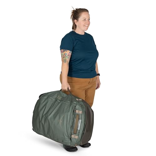 Osprey Transporter 95L Lightweight Travel Duffel Bag - Large Water Resistant Durable Gear Bag for Men and Women, Raven Black