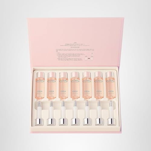 O HUI Miracle Moisture 777 Ampoules | Improves Skin Texture | Facial Soothing Serum | Moisturizer Daily Serum | Korean Skin Care | Ceramide, Glycerin, Peptide, Panthenol | Skin Glow | Travel essentials