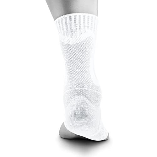 Bauerfeind Sports Achilles Support - Relieves the achilles tendon while running, jumping, and moving - All White, Small
