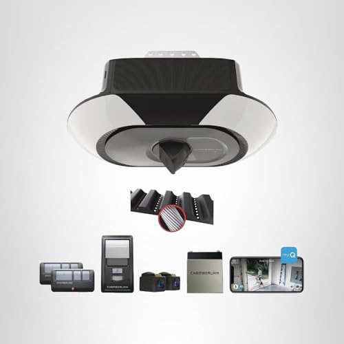 Chamberlain B6753T Smart Garage Door Opener, Video Streaming & Advanced Corner LED Lighting-myQ Smartphone Controlled-Ultra Quiet, Strong Belt Drive & MAX Lifting Power