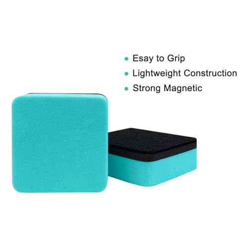 40 Pack Dry Erase Erasers, Mini Magnetic Whiteboard Eraser, Square Dry Erase Board Eraser, White Board Eraser Cleaner for Office Classroom Home, 2 x 2 Inches, Green