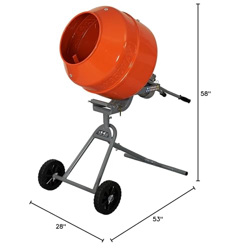 YARDMAX YM0146 5.0 cu. ft. Concrete Mixer 3/4 HP
