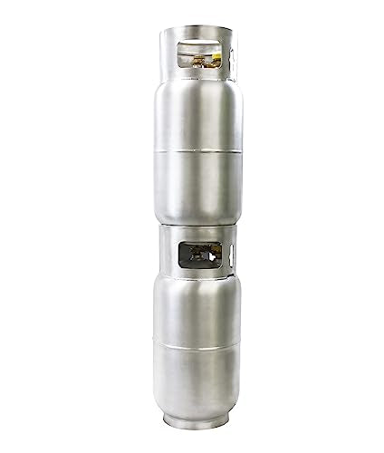 Flame King 33.5lb Aluminum Forklift Propane Tank with Gauge, DOT and TC Compliant, Lightweight, Rugged-Designed