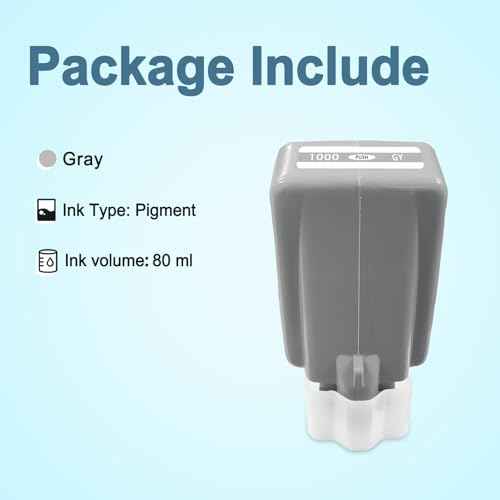 PFI-1000 Ink Cartridge PFI-1000 GY Compatible with Canon imagePROGRAF PRO 1000 Printer PFI1000 Ink Tank (1-Pack, Gray)