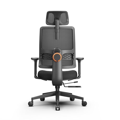Newtral Ergonomic Home Office Chair, High Back Desk Chair with Unique Adaptive Lumbar Support, Adjustable Headrest, Seat Depth Adjustment, 96°-126° Tilt Function, Adjustable Armrest Recliner