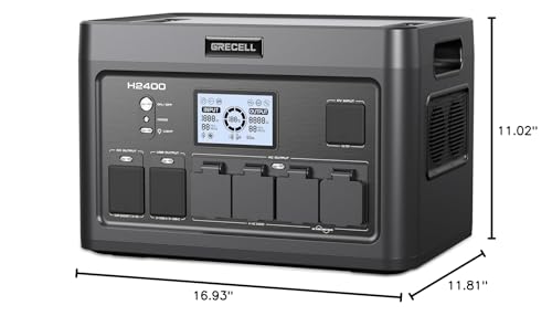 Portable Power Station 2400W, 1843Wh LiFePO4 Solar Generator UPS Home Battery Backup Power w/4 2400W AC Outlets (4800W Peak),2 PD100W, 2Hrs Fast Charging for Outdoor Camping, RV Travel,Emergency