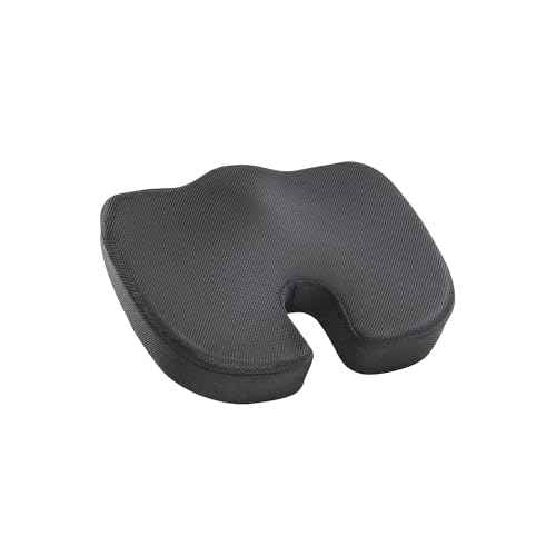 Office Chair Cushion Seat Cushion for Long Sitting ?? Ergonomic CertiPUR-USÂ¢Ã§ Memory Foam Non Slip Seat Pad for Desk, Car, Travel, Stadium, Bleachers & Airplane ?? Tailbone Support Pillow