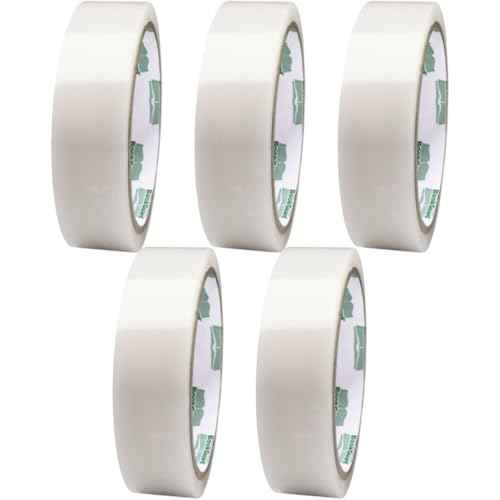 BookGuard 1.5 Inch Transparent Bookbinding Tape, Ideal for Book Repair and Library Supplies, Stretchable and Clear - 15 Yards Librarian Tape Clear - Case of 5