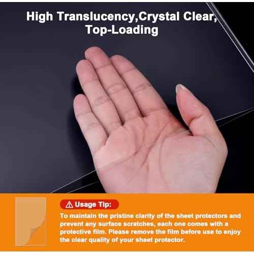 Ndsox 50 Pack 8.5" x 14" Rigid Print Protectors Clear Hard Plastic Sheet Protectors Top-Loading Rigid Menu Covers for Legal Size Paper, Documents, Photo, Posters, Prints, Artworks, Birth Certificates