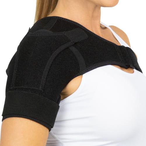 Vive Shoulder Brace for Women - Injury Recovery Compression Support Sleeve - for Rotator Cuff Injuries, Arthritis, Sprain, Dislocation, PT - Targeted Inflammation Pain Relief (Black, Small)