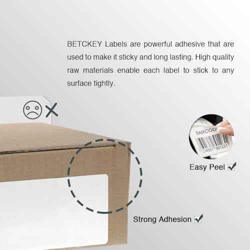 BETCKEY - Compatible DYMO 30347 (1" x 1-1/2") Book Spine Labels - Compatible with DYMO Labelwriter 450, 4XL, NOT FIT 550 & 5XL [28 Rolls/21000 Labels]