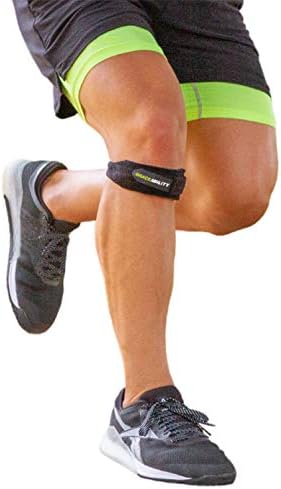 BraceAbility Patellar Tendon Support Strap - Knee Stabilizer Brace with Adjustable Band for Patella Tendonitis, Osgood Schlatter, Soccer, Basketball, Running, Jumper's Knee, Tennis, Volleyball (S)