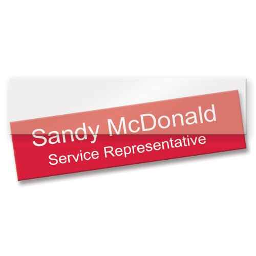 8 x 2 Wall or Door Silver Nameplate Holder with Clear Plastic Insert (10)