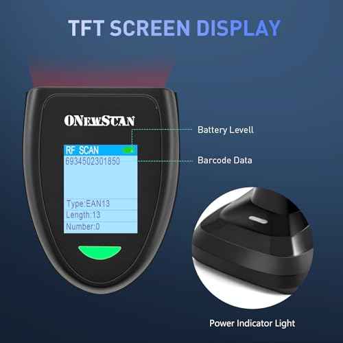 Barcode Scanner Wireless, QR Code Scanner Handheld Bar Code Scanners with Base 2 in 1 USB Wired Connection & 2.4G Wireless 1D&2D&PDF417 Data Matrix Automatic Barcode Reader