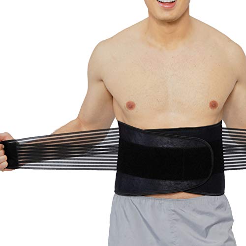 NeoTech Care Neoprene Back Brace for Optimal Support and Pain Relief - Adjustable Compression Belt for Lumbar Stability - Comfortable and Breathable Lower Back Support (Blue, Size L)