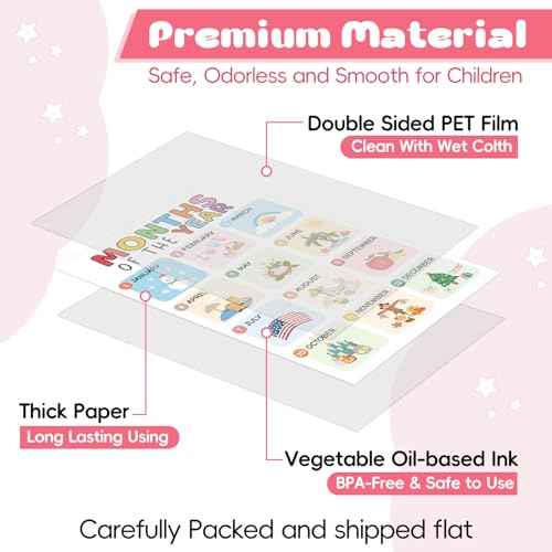 16 Educational Posters for Toddlers, Laminated Classroom Learning Posters, Kindergarten Classroom Must Haves, Preschool Homeschool Supplier Materials Alphabet Number Chart Classroom Wall Decor (New version, no printing errors)