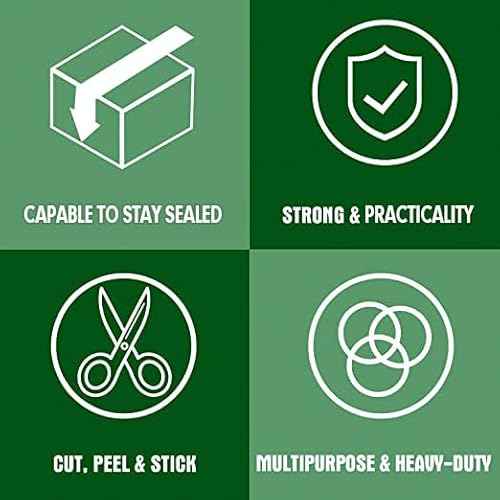 HERKKA Clear Packing Tape, 24 Rolls Heavy Duty Packaging Tape for Shipping Packaging Moving Sealing, Thicker Clear Packing Tape, 1.88 inches Wide, 65 Yards Per Roll, 1560 Total Yards