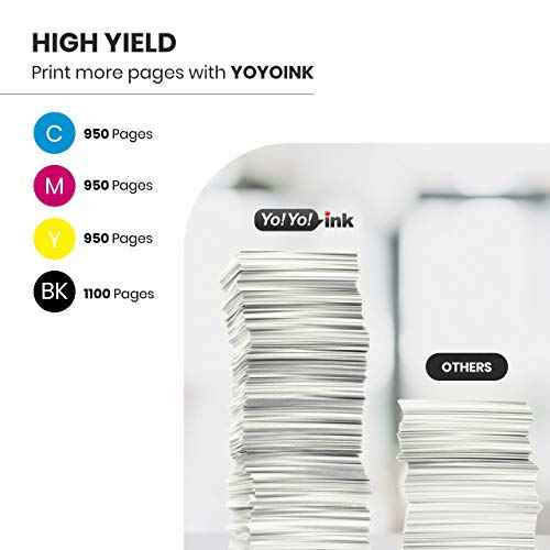 YoYoink 5-Pack Remanufactured Ink Cartridge Replacement for Epson T702XL 702 XL (2 Black, 1 Cyan, 1 Magenta, 1 Yellow)