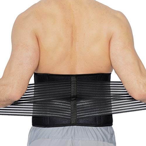 NeoTech Care Neoprene Back Brace for Optimal Support and Pain Relief - Adjustable Compression Belt for Lumbar Stability - Comfortable and Breathable Lower Back Support (Black, Size 3XL)