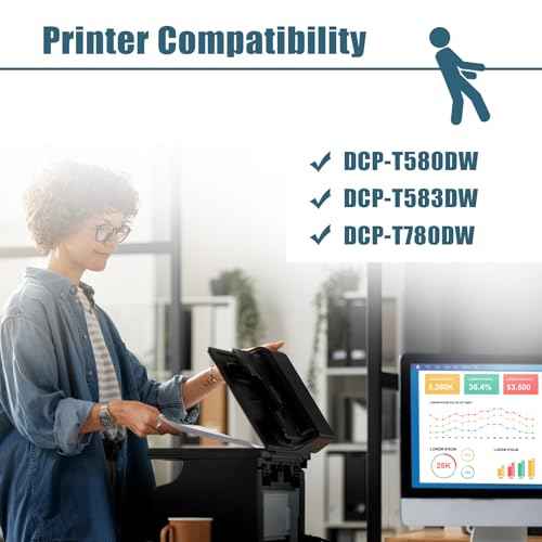D180 Ink Refill Bottles Value Pack Replacement for Brother D180 BTD180BK BTD180CLVAL Ink Bottles Compatible for Brother DCP-T580DW DCP-T583DW DCP-T780DW Printers 4 Pack (BK CMY)