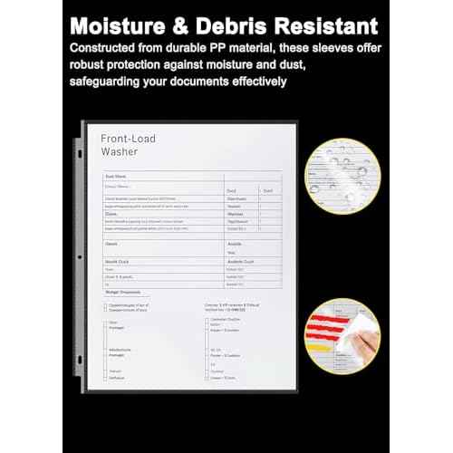 Clear Sheet Protectors for 3 Ring Binder, 500 Pack Plastic Sleeves for Paper 8.5x11, Acid Free Page Protectors Sleeves, Top Loading Document Protector Sheets for School Office Home.