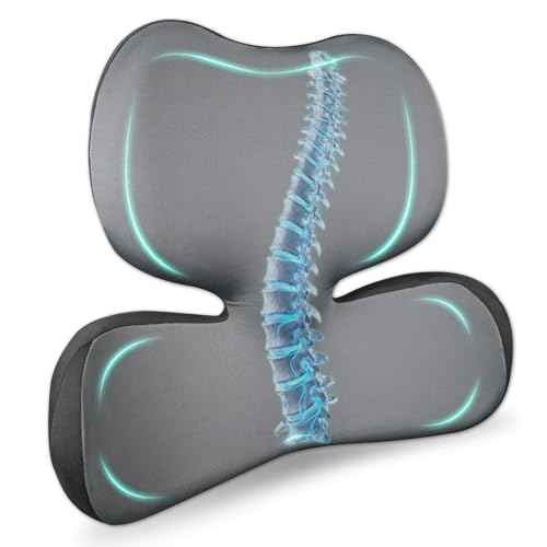 Lumbar Pillow,Ergonomic Lumbar Support Pillow for Upper & Lower Back Support Back Pain Pain Relief,Promotes Posture,Fully Support Entire Back Cushion,for Office Chair,Car,Gaming Desk Chair