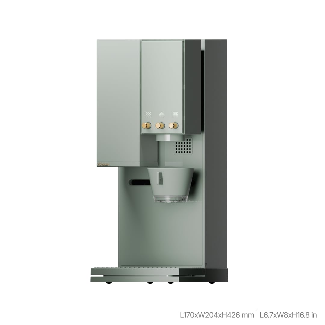 xBloom Studio – The Ultimate Coffee Machine – Drip Coffee Maker with Integrated Grinder, Scale, and 3 Levels of Automation, Sage Green x Gold