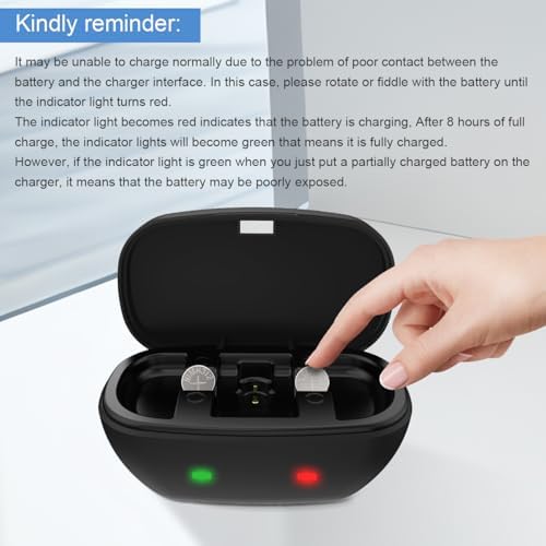 Wokyo Rechargeable 312 Hearing Aid Batteries and 312 Battery Charger Hearing Aid Charger Travel Case for 312 Hearing Aid Amplifiers Battery Charger with 4 Pack 312 Rechargeable Batteries
