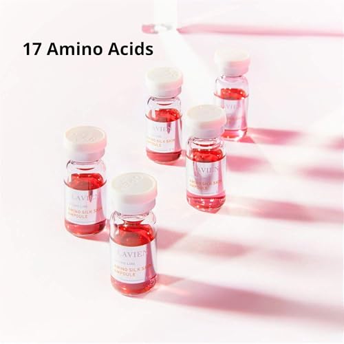 Lavien Medinic Line Amino Silk Skin Ampoule - Concentrated Serum, Hydrolyzed Collagen - Fine Lines, Wrinkle Improvement, All Skin Types - 2 ml-5 Bottle