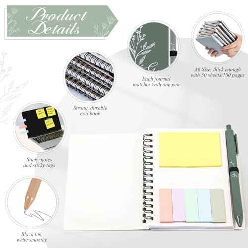 Tenceur 40 Set Employee Appreciation Gifts Bulk Inspirational Notebook Nurse Practitioner Week Motivational Pen Gifts for Coworker Nurse Rad Tech IEW Christmas (Classic Color)
