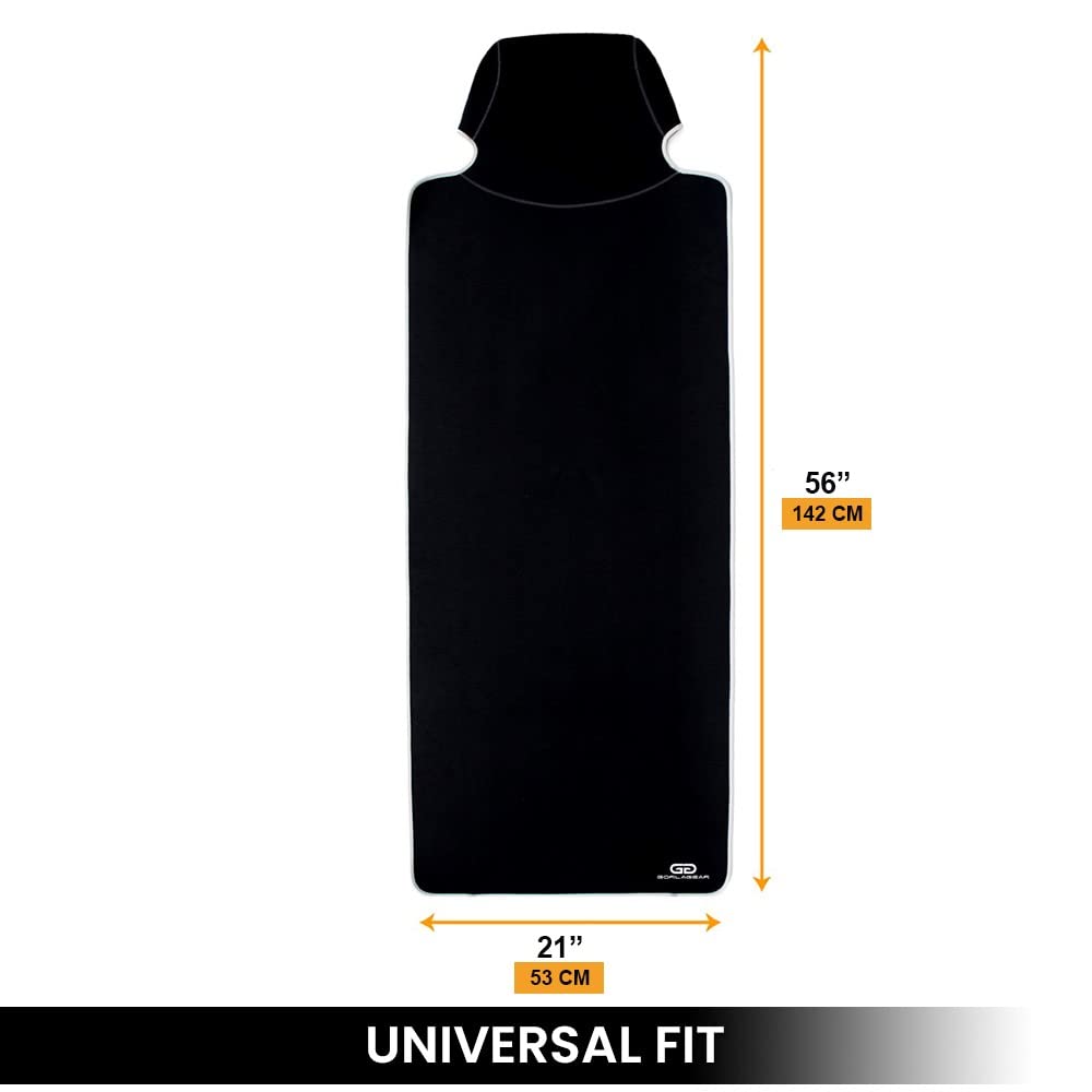Gorla Gear Black Premium Universal Fit Waterproof Stain Resistant Car Seat Cover Neoprene Non-Slip Bucket Seat Dog Sweat Proof Protector Save Your Leather Cloth Seats Van Truck SUV Auto Sedan