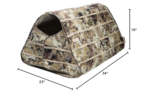 Rig'Em Right Waterfowl Field Bully Bird Hunting Dog Blind - Ultra Quick Setup with no Pins, Hinges or Poles (Gore Optifade Marsh Camo)