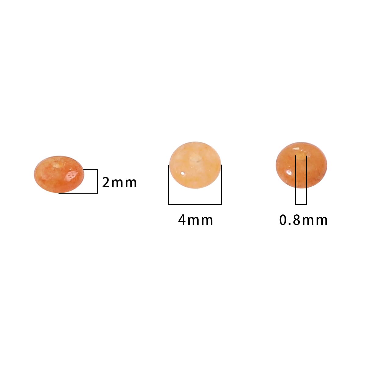 BEADIA Natural Red Aventurine Disk Stone Beads 4x2mm 160pcs Rondelle Loose Semi Gemstone Beads for Jewelry Making Design