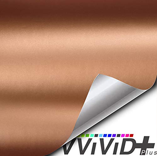 VViViD+ Matte Metallic Rose Gold Premium Vinyl Wrap Film Roll (100ft x 5ft)