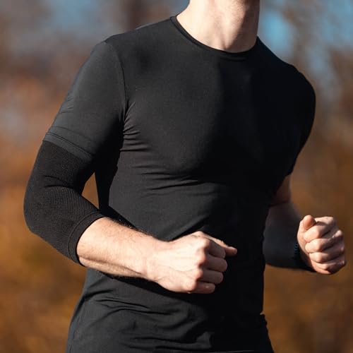 Back on Track Physio Elbow Brace 4-Way Stretch 1207 with Welltex Technology, Black, X-Small