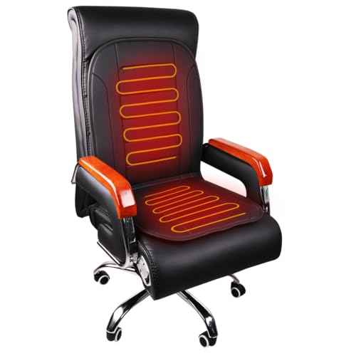 Heated Seat Cushion for Office Chair with Temperature Control and Timer, Back and Seat Heating - for Office/Home Use