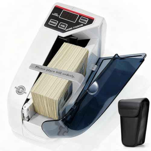 WINB Money Counter Machine with UV Counterfeit Detection - Portable Cash Counter Machine, 600 Notes/Min High-Speed Money Counting Machine for Bills & Currency