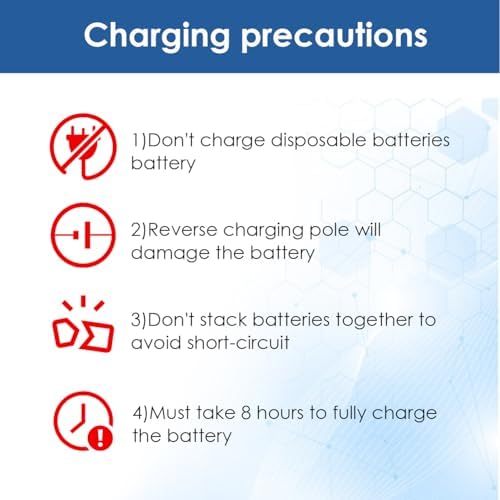 Rechargeable 13 Hearing Aid Batteries and 13 Battery Charger Hearing Aid Charger Travel Case for 13 Hearing Aid Amplifiers Battery Charger with 6 Pack Size 13 Rechargeable Batteries