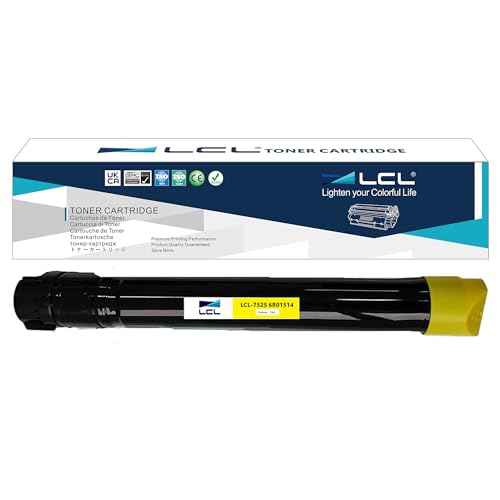 LCL Compatible Toner Cartridge Replacement for Xerox WorkCentre 7525 7845 7835 7530 7535 7545 7556 7830 7845 7855 006R01514 6R01514 (1-Pack Yellow )