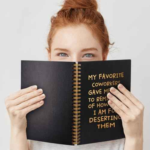My Favorite Coworkers Gave Me This Gold Hardcover 160 Pages Spiral Notebooks, Coworker Leaving Gift, Sarcastic Farewell Gift, Goodbye Gifts for Coworkers, Coworker Birthday Gift, New Job Gift