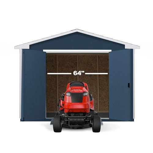 Handy Home Products Charleston Value Gable 10x8 Do-It-Yourself Wooden Storage Shed with Floor, 2x3 framing