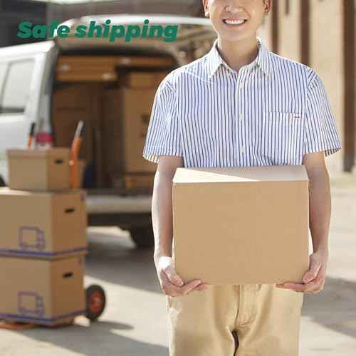 Mat Board Center, 10x8x6 Inches Shipping Boxes for Mailing Moving Packaging, 25 Pack Corrugated Cardboard Boxes for Small Business, Kraft