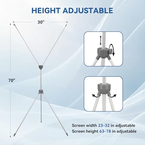 2PACK Adjustable X Banner Stand for Display Banner Holder Stand Adjustable Size 23"X63" to 32"X78" with Carrying Bag for Trade Shows Promotions Events,