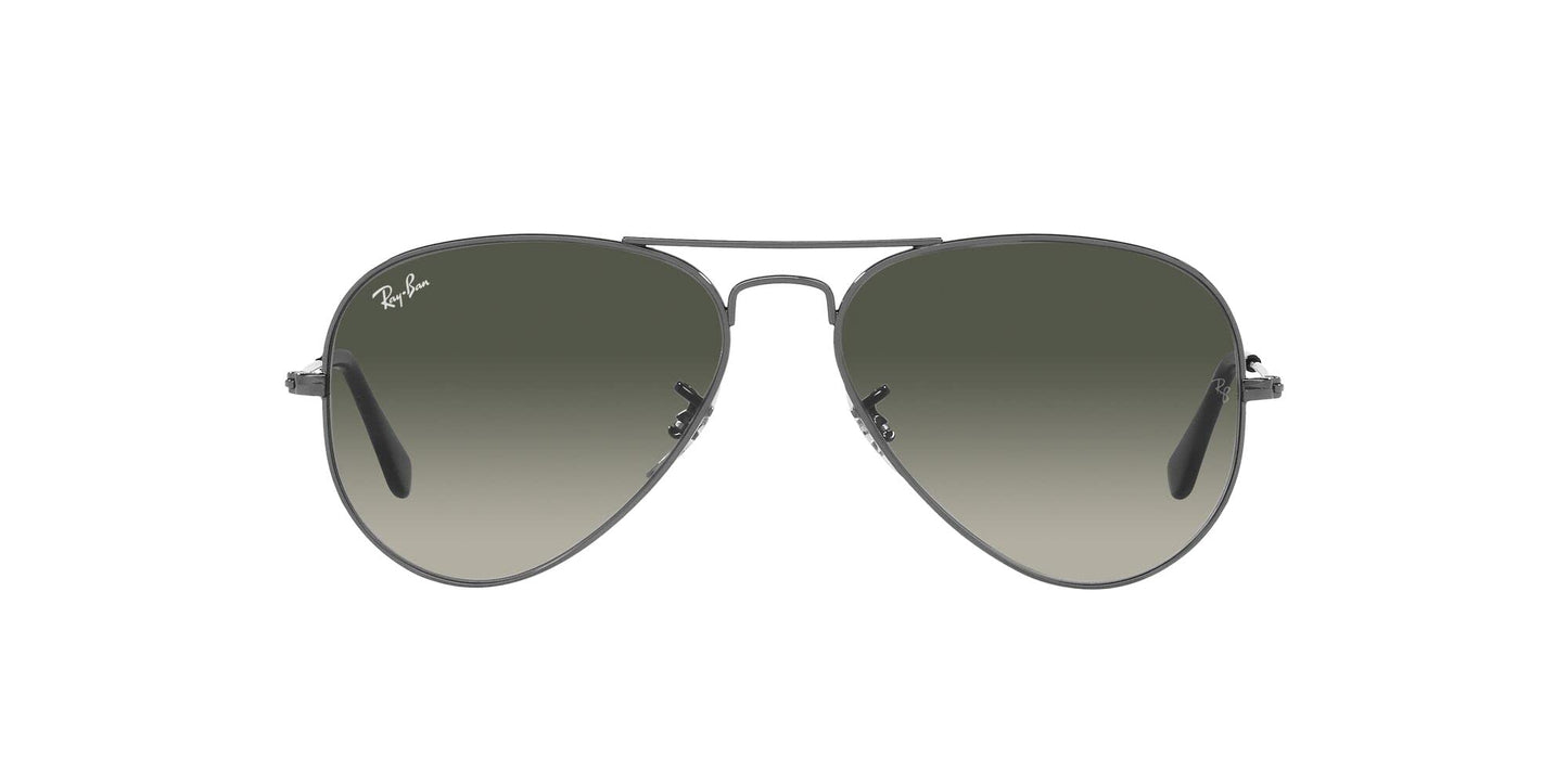 Ray-Ban RB3025 Classic Aviator Sunglasses, Gunmetal/Grey Gradient, 62 mm