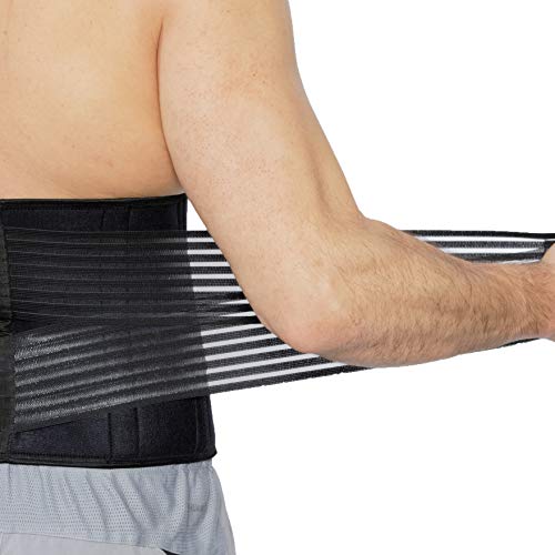 NeoTech Care Neoprene Back Brace for Optimal Support and Pain Relief - Adjustable Compression Belt for Lumbar Stability - Comfortable and Breathable Lower Back Support (Black, Size 3XL)