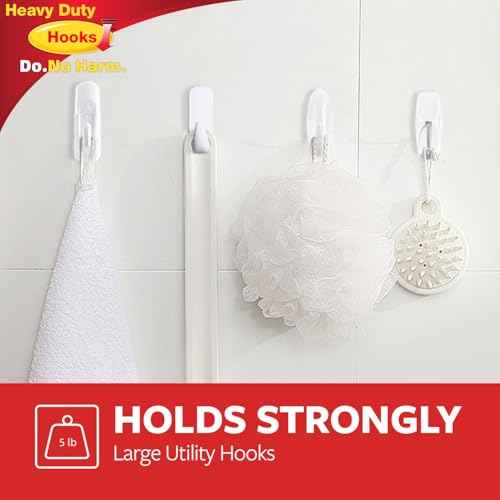 48 Large Hanging Strips Refill, No Damage Adhesive Strips for Wall Hooks, Removable Residue Free Picture Hanging Strips, Wall Sticky Double Sided Tape Heavy Duty Variety Pack